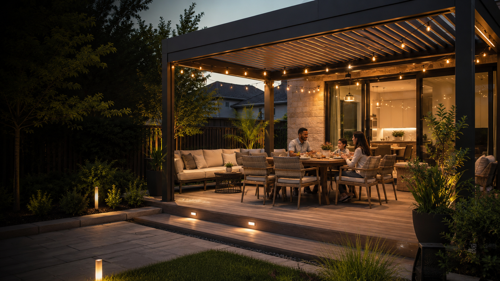 Resort-style outdoor living space