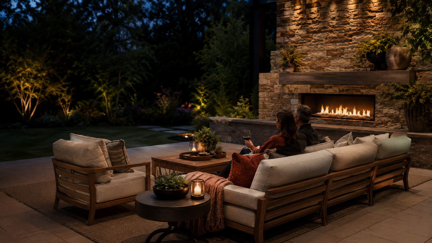 Resort-style outdoor living space