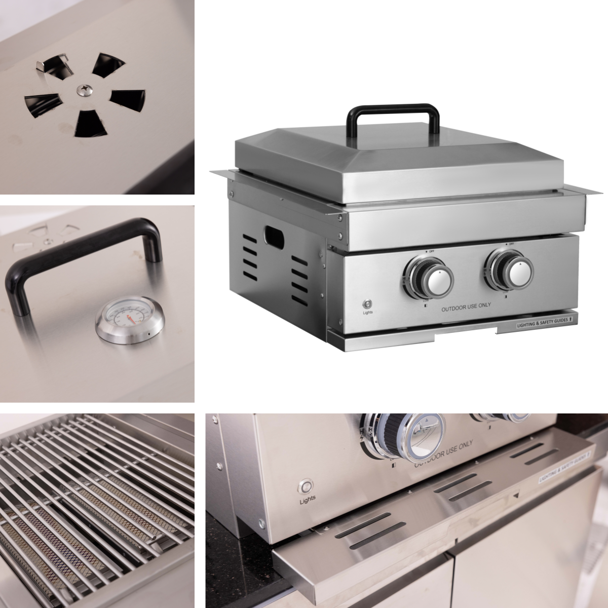 Built-in Outdoor Kitchen 32" LPG Gas Grill with Ice Box