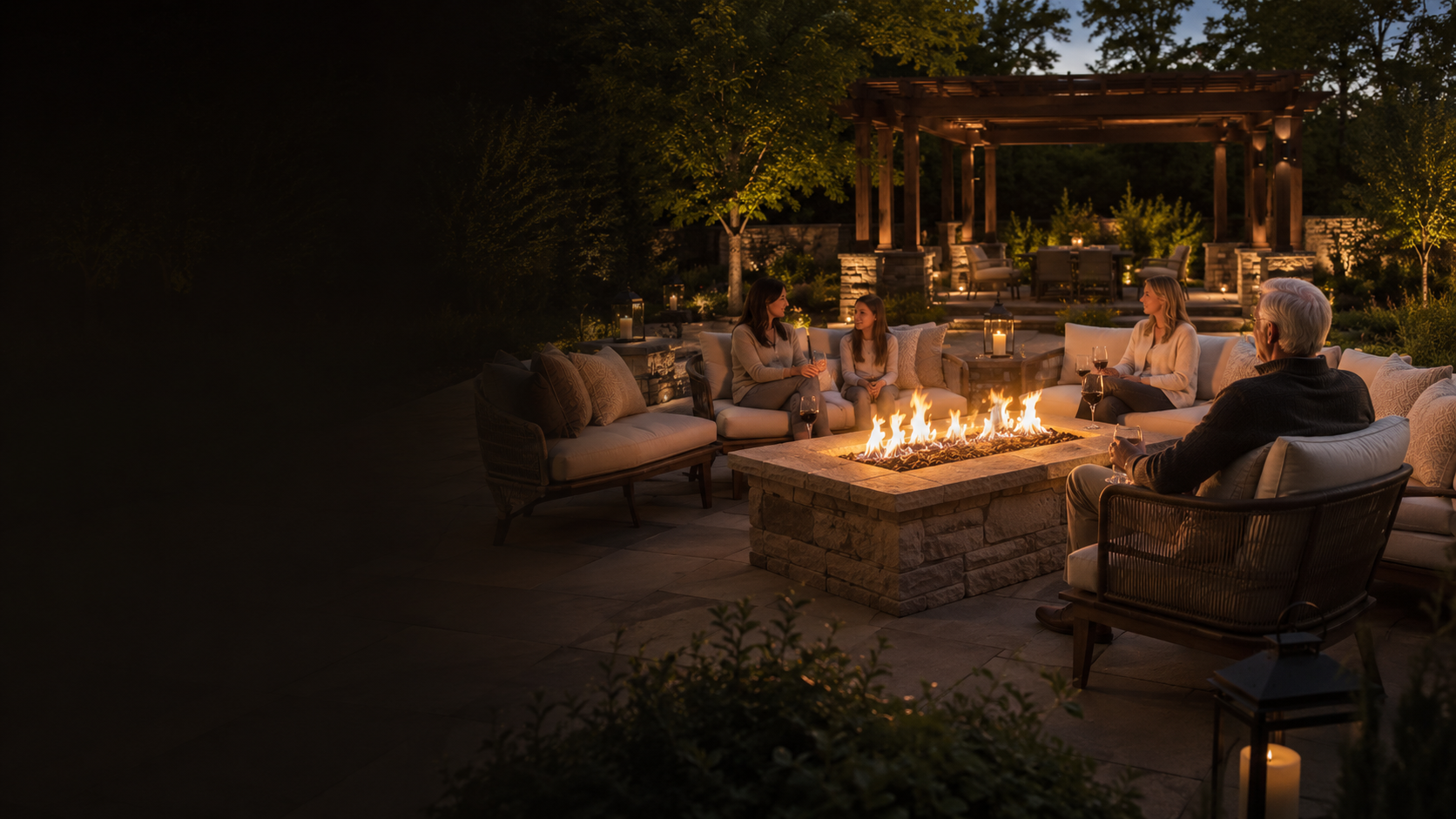 Resort-style outdoor living space