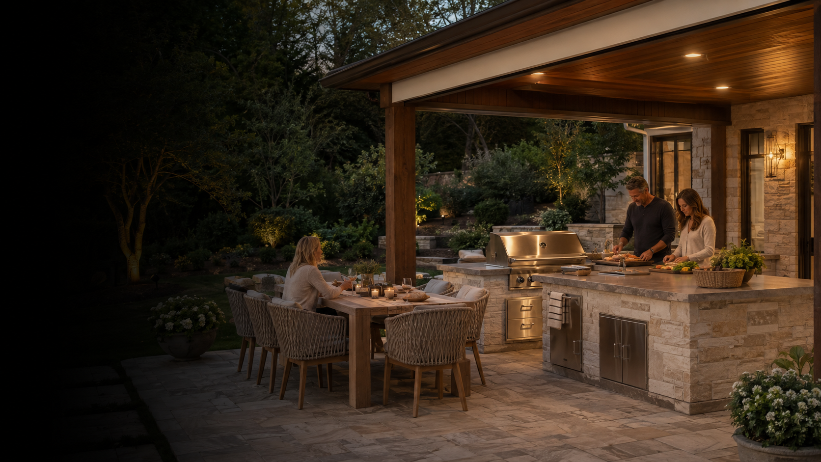 Resort-style outdoor living space