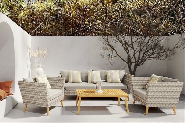 Panther Outdoor Patio Wicker and FSC Wood Seating Set  (2 options)