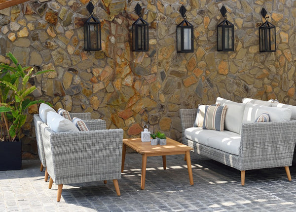 Panther Outdoor Patio Wicker and FSC Wood Seating Set  (2 options)