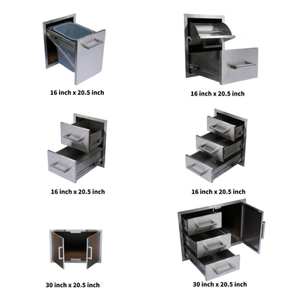 Built-in Outdoor Kitchen 32" LPG Gas Grill with Ice Box